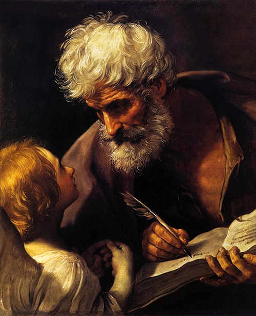 matthew writing the gospel of jesus christ